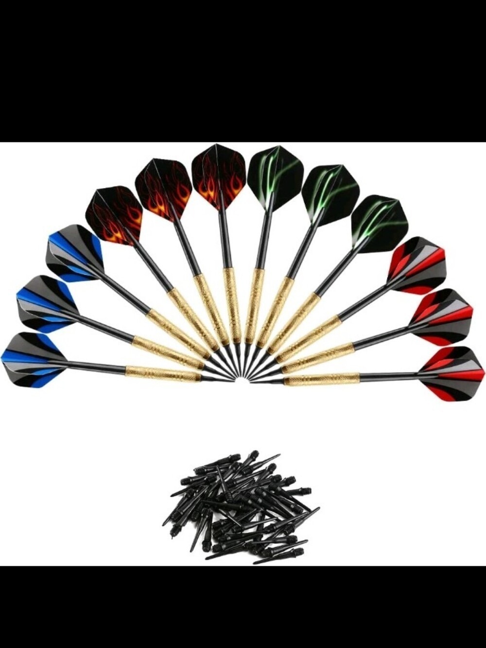 New!Acorn 12 Pcs Soft Tip Darts Set 14g Plastic Tipped 36 Extra 2BA Replacements
